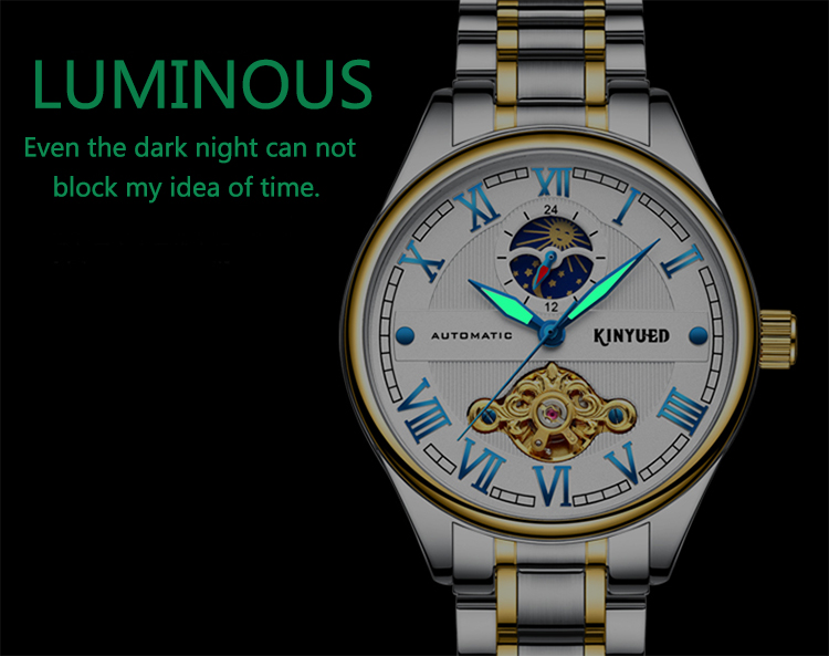 Luxury Automatic Mechanical Watch Hardlex Glass Ladies Mechanical Watch