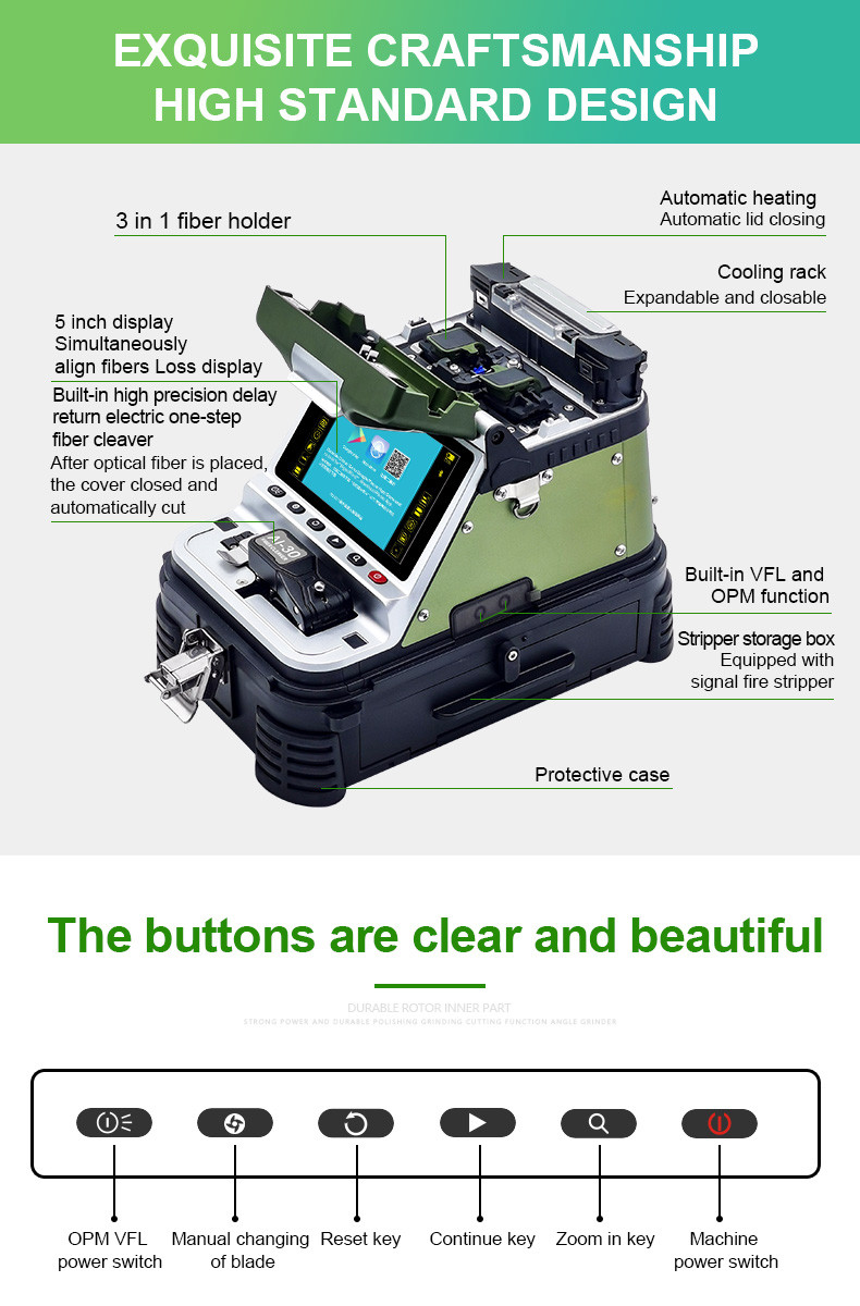 AI20 AI30 AI10 FTTH Fusion Splicer FTTH Optical Fiber Welder Fiber Optic Splicing Machine