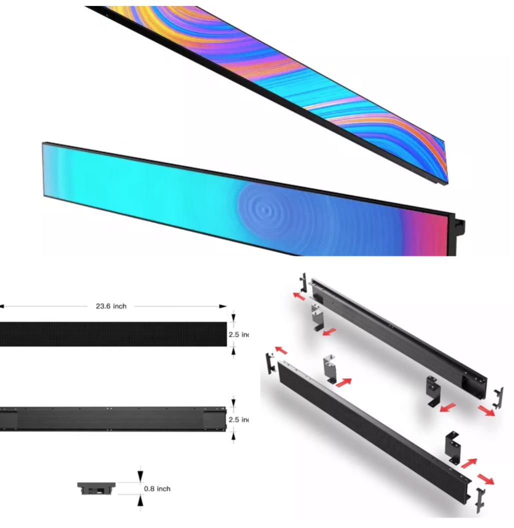 p0.93mm cob shelf led display