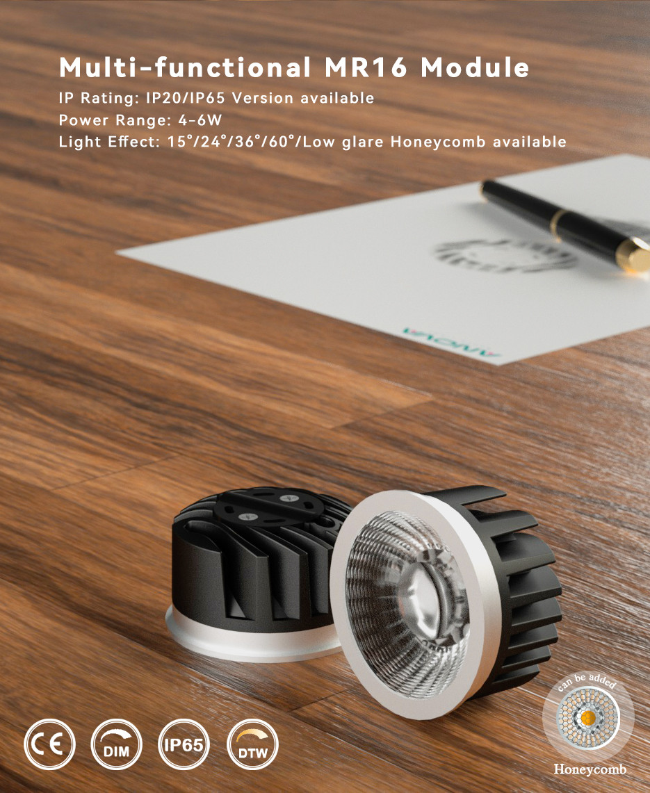 30mm Height MR16 Module 3000K Ultra Thin Commercial Lighting Downlight