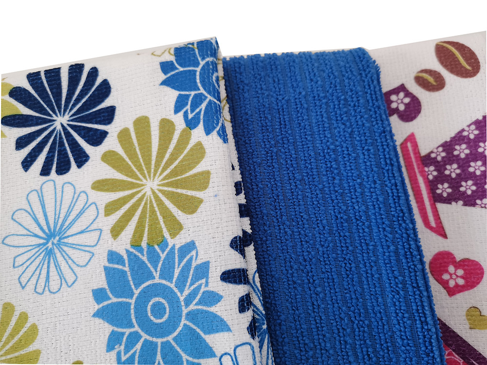 All Polyester Absorbent Dining Cloths Microfiber Tea Towel