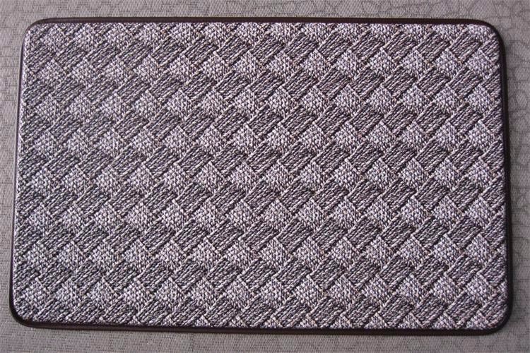 Restaurant Door Mats Gray Printed English Words Pattern PU Material