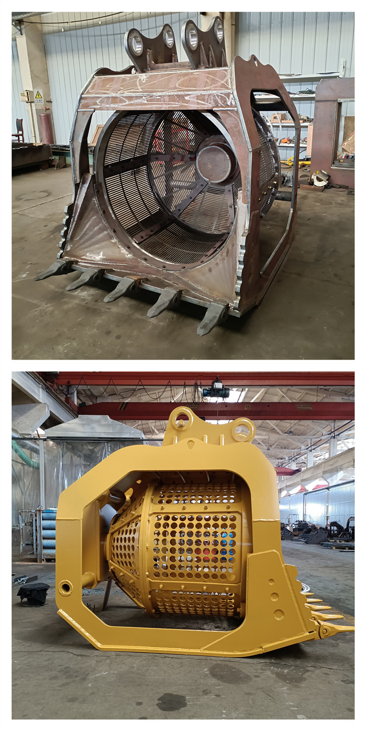 Customizable Rotary Screen Bucket Construction Hydraulic Excavator Sieve Bucket