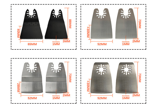 Black Silver Bi Metal Cutting Oscillating Saw Blade 40-45 HRC