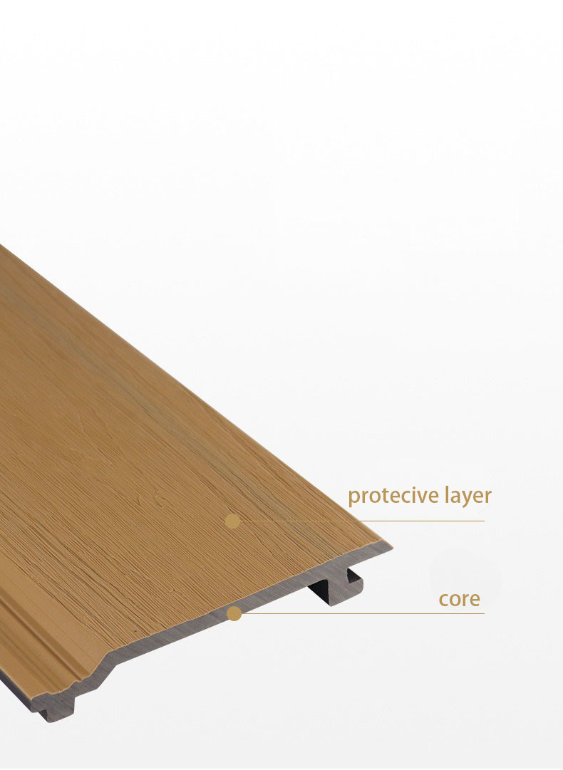 Moisture-proof 145x20.5mm Exterior Floor WPC Cladding Panel For Park And Flat Surface Wall Board For Villa