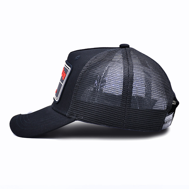 Unisex 5 Panel Trucker Cap Cotton Trucker Hats Pre Curved Visor Sweatband