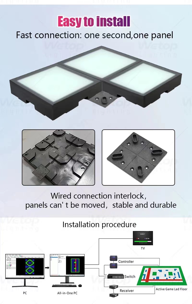 30x30cm Durable Dancing Game Floors for Interactive Entertainment