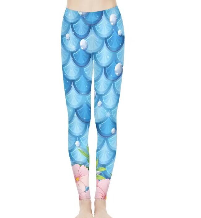Stretchy Print On Demand Sublimation Printing Leggings Women'S Long Yoga Pants
