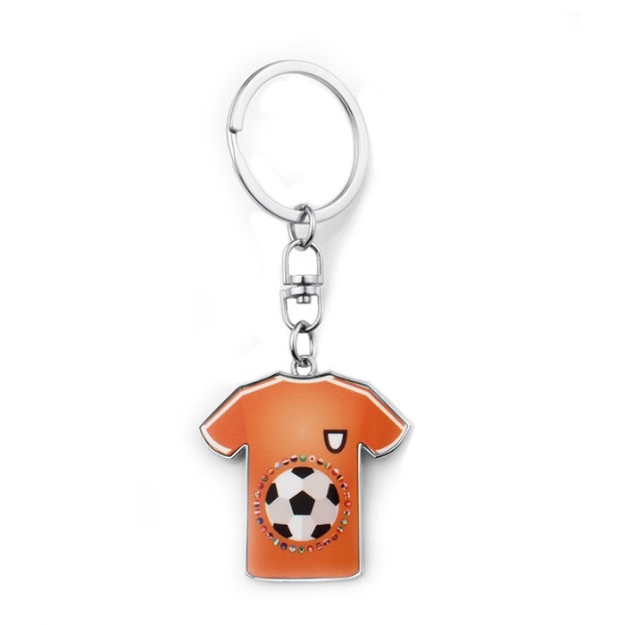 Sublimation Blank Keyring Soccer Jersey Shape European And American Style Keychain Pendant