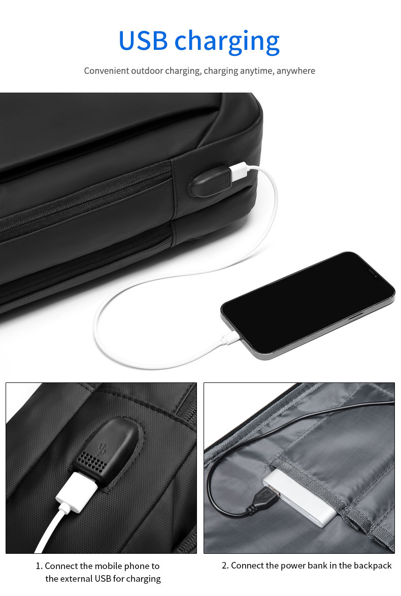 Wholesale New bag laptop usb charging men college school waterproof bagpack backpack bag backpacks