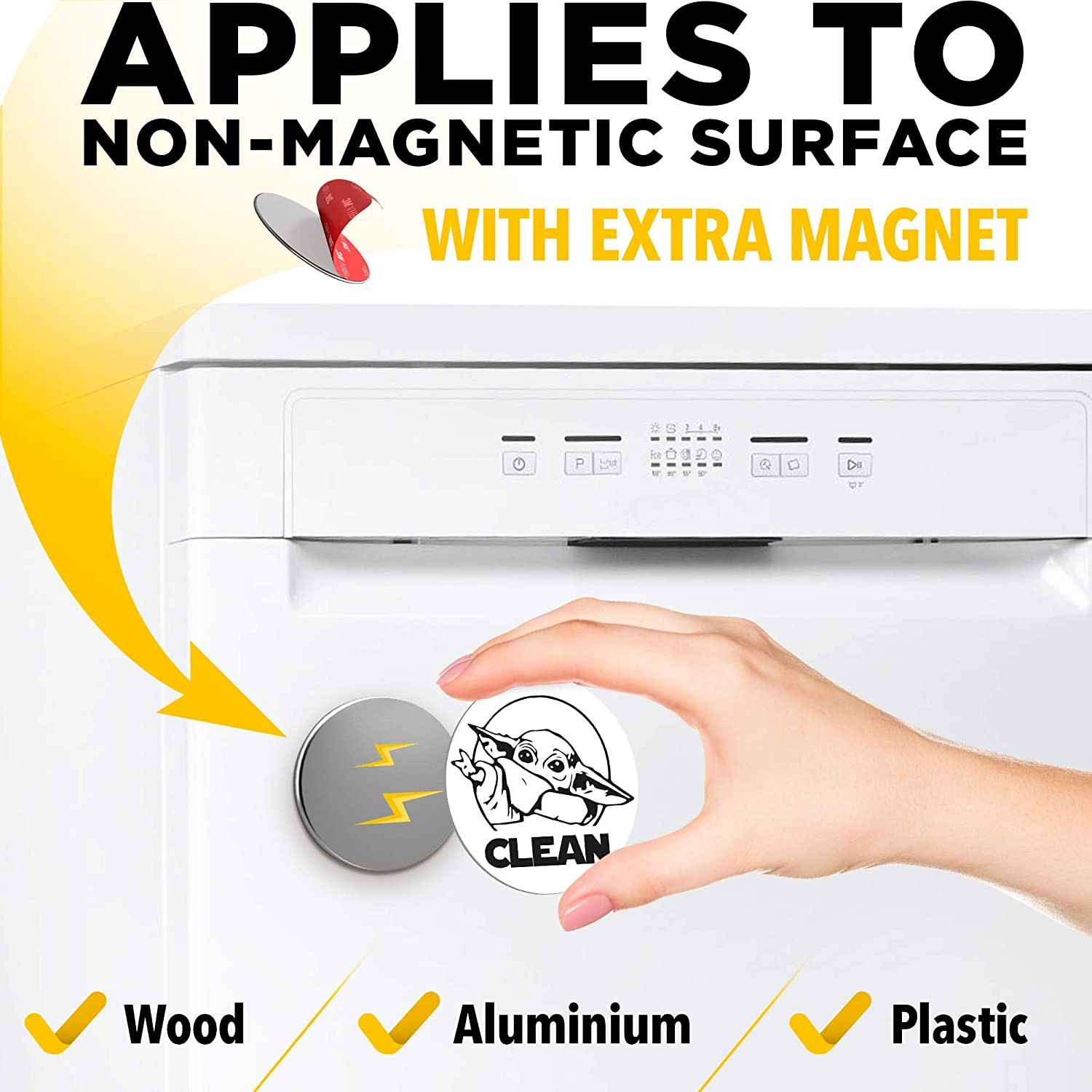 Magnet Dishwasher Clean Dirty Sign Indicator 2*2 Inch Gifts For Mom