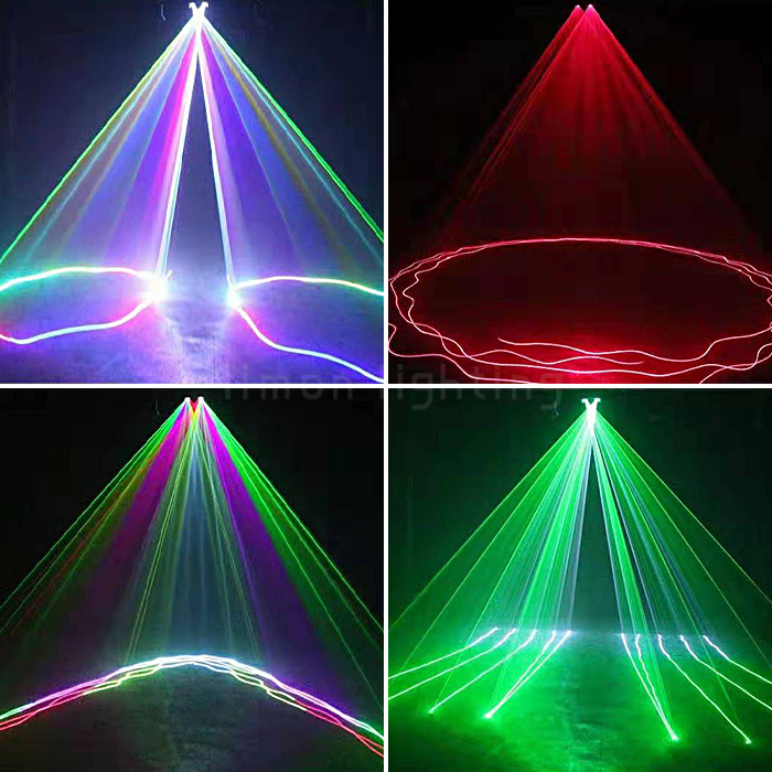 Double Head Multi Patterns 500mW RGB Full Color DMX Colorful Disco Laser Line Light