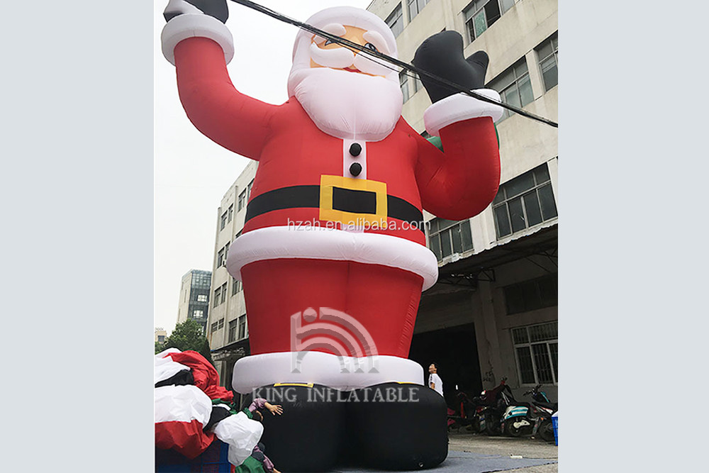 Giant 33 Ft / 10M Inflatable Santa Outdoor Inflatable Christmas Decoration Blow Up Santa Claus