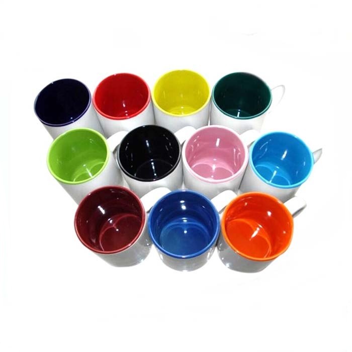 DIY 11oz White Ceramic Sublimation Coffee Mug Inner Color For Sublimation Photo Printing