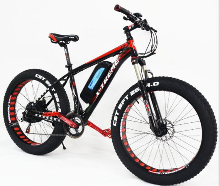 48V Lithium Battery 26"*4.0 Fat Tyre Electric Bike 250W/350W/500W Motor Power Optional