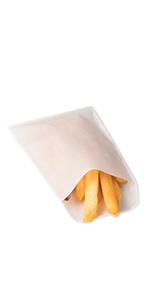 BagDream 3x5.5" White Glassine Waxed Bags 100PCS