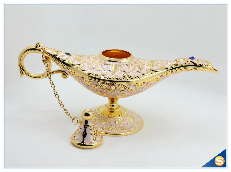 Middle East style metal aladdin lamp trinket box jewelry box for gift