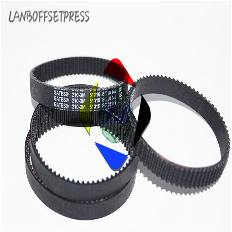 Gates 210HTD3M-9MM Roller drive belts V tip type offset printing machine belt