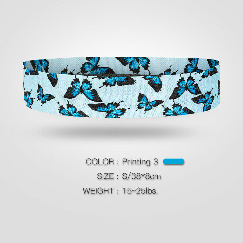 Tiled 38cm Elastic Hip Loop Anti Slip Resistance Band For Exercise Home Sports Training Pull
