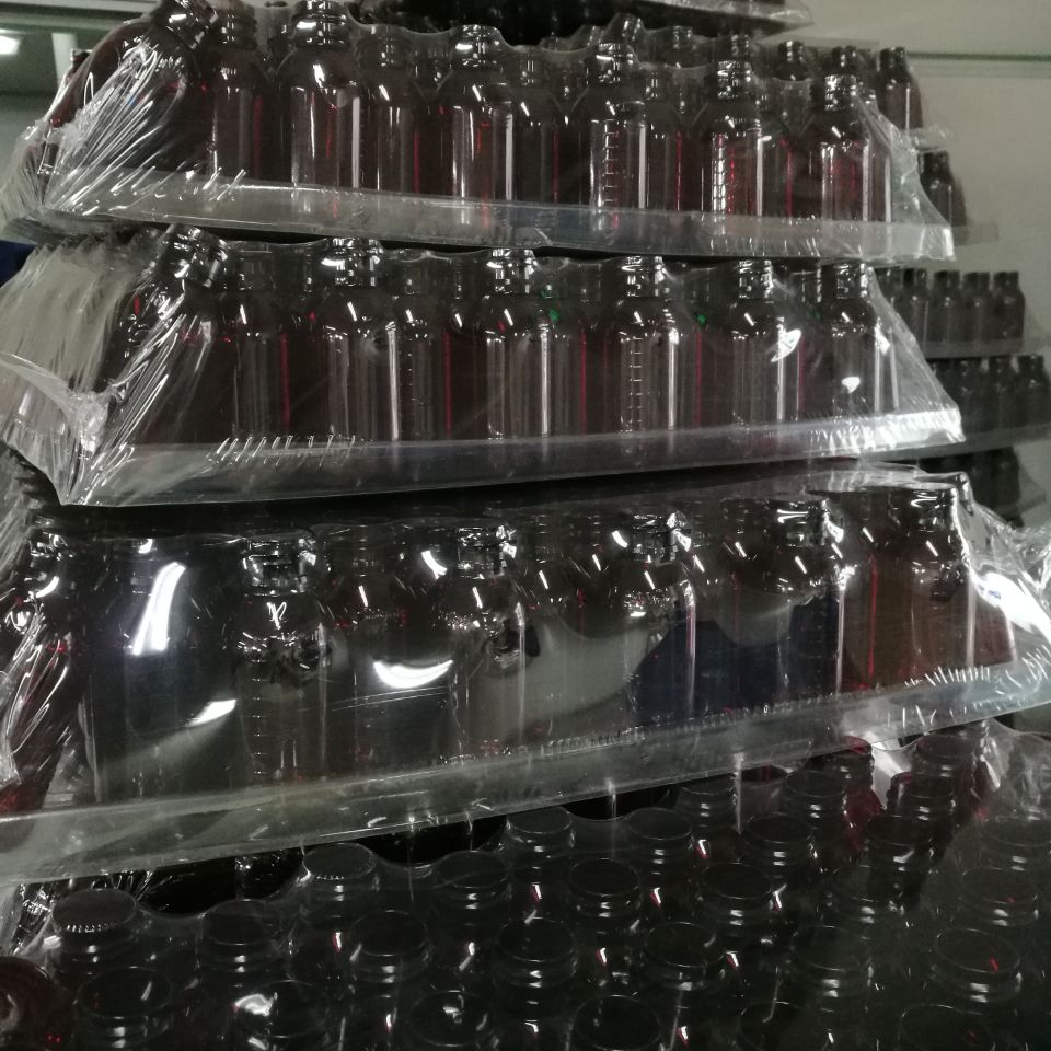 Pharmaceutical Grade Cough Syrup PET Bottle with Screw Cap and Customized Logo
