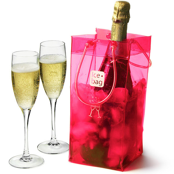 Large Storage Reusable PVC Gel Wine Cooler Bag For Wine Beer Bottle