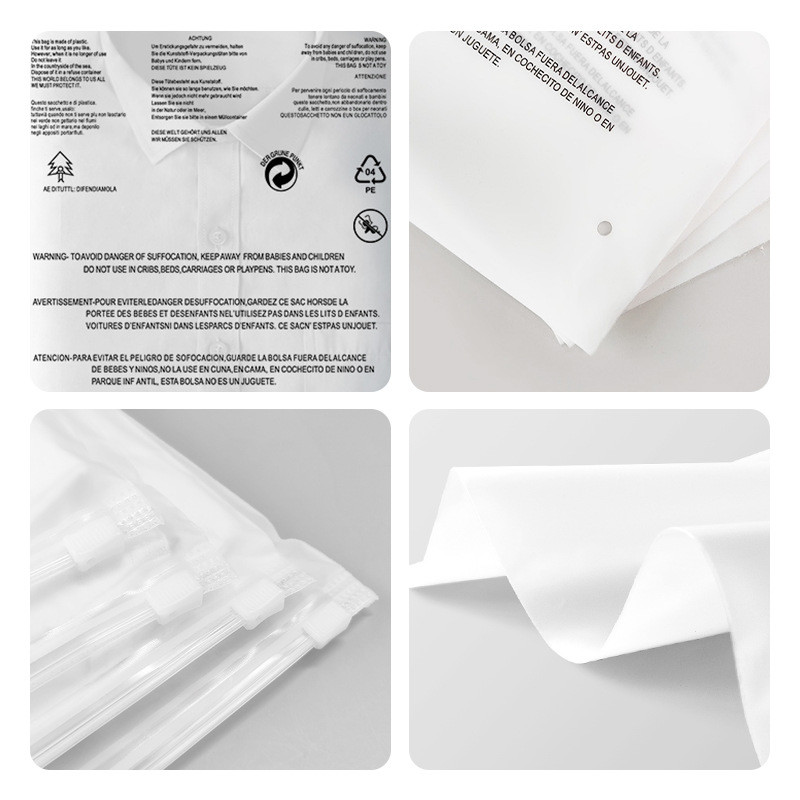 Recyclable Waterproof Transparent Package Custom Plastic Zip Bags With Logo