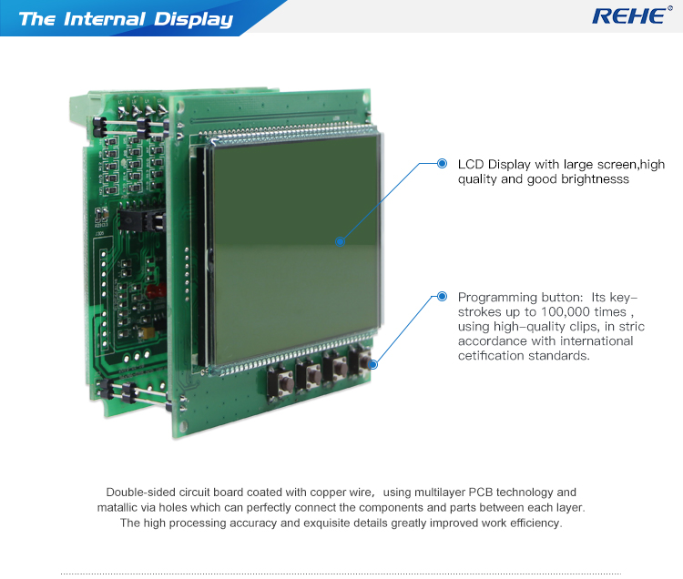 Slim type amp,volt,hz 96*96mm Three Phase LCD Multi-function digital panel Power Multimeters