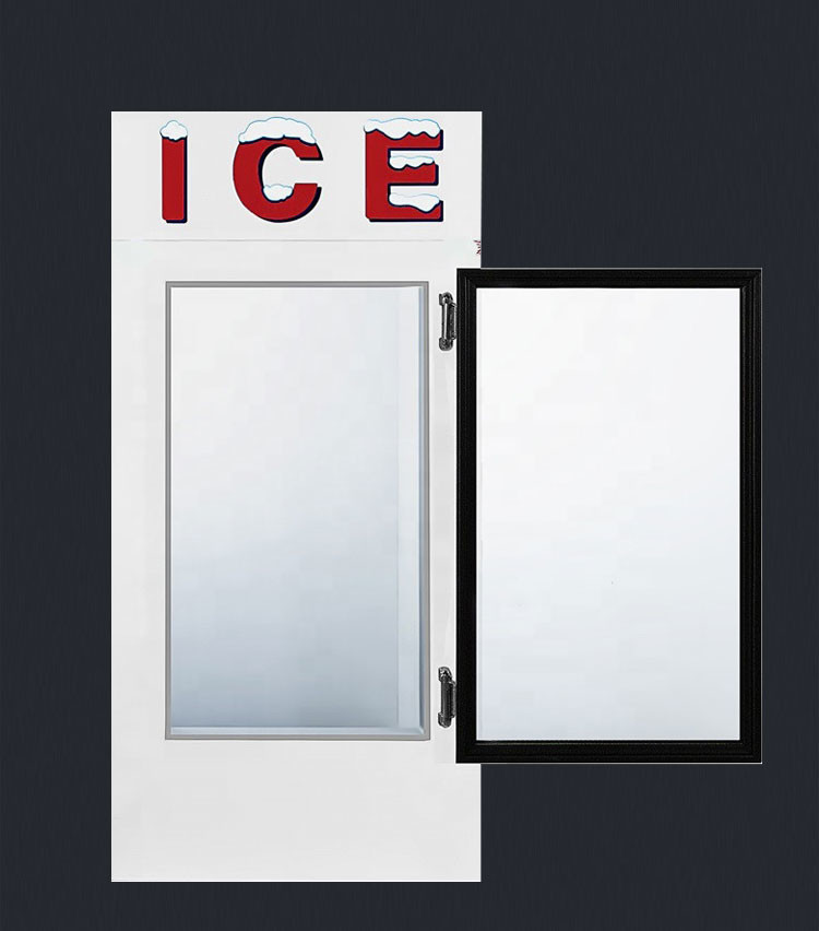 Air Cooling Glass Door Ice Merchandiser Stainless Steel 850l Ice Cream Display Case