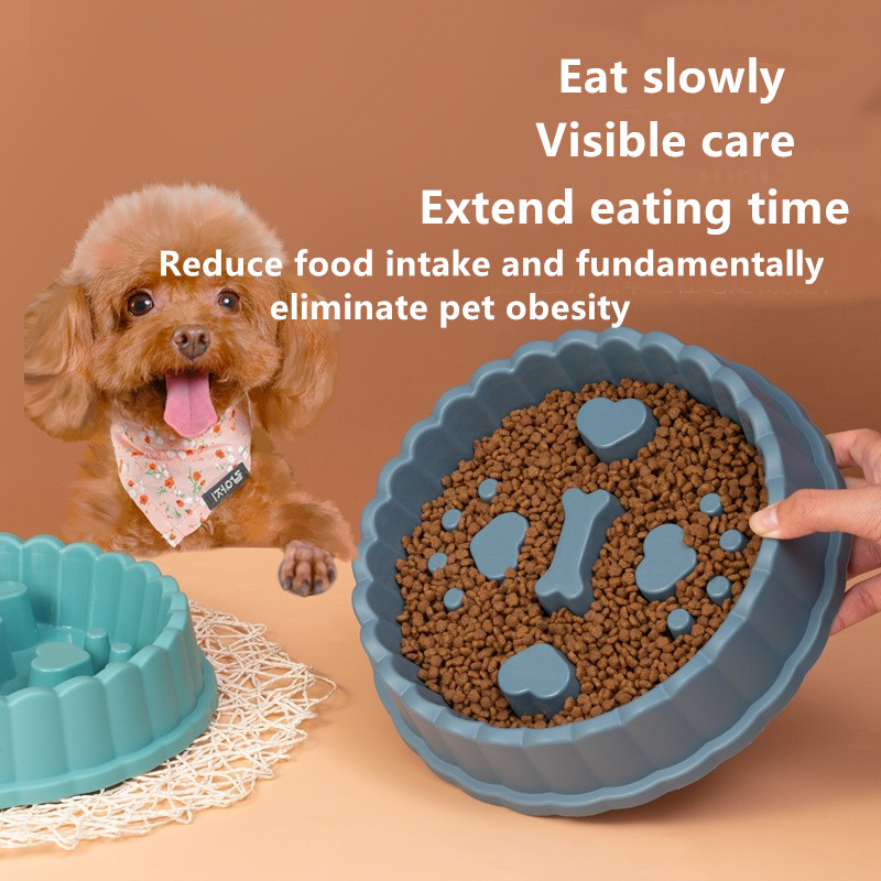Anti Choking Spill Slow Food Bowl Small Medium Dog Feeding Bowl
