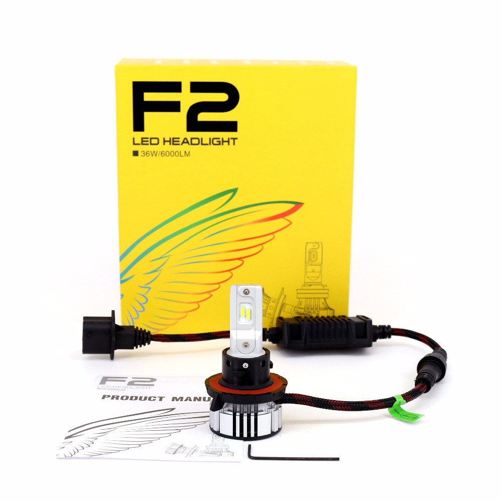 LED Headlight Bulbs JALN7 F2 LED Conversion Kits Extremely Super Bright H1/H4/H7/H11/9005/9006 36W 6000lm