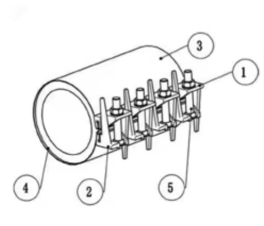 Ductile Iron SS304 Stainless Steel Single Band Repair Clamp Full Circle Repair Clamp