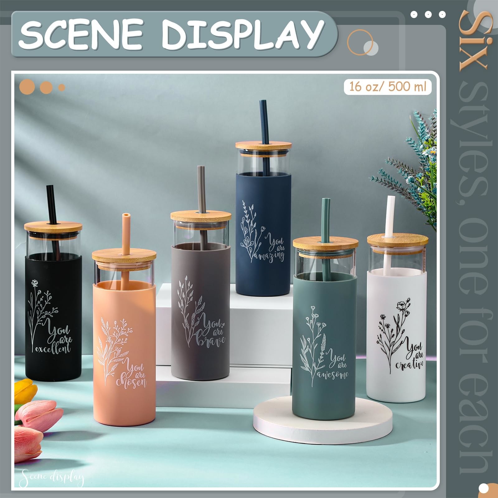 Awesome Aesthetic High Borosilicate Glass Can Shaped Cup Glass Coffee Mug With Straw Bamboo Lid For Office Large Capacity Easy To Use In Daily Life