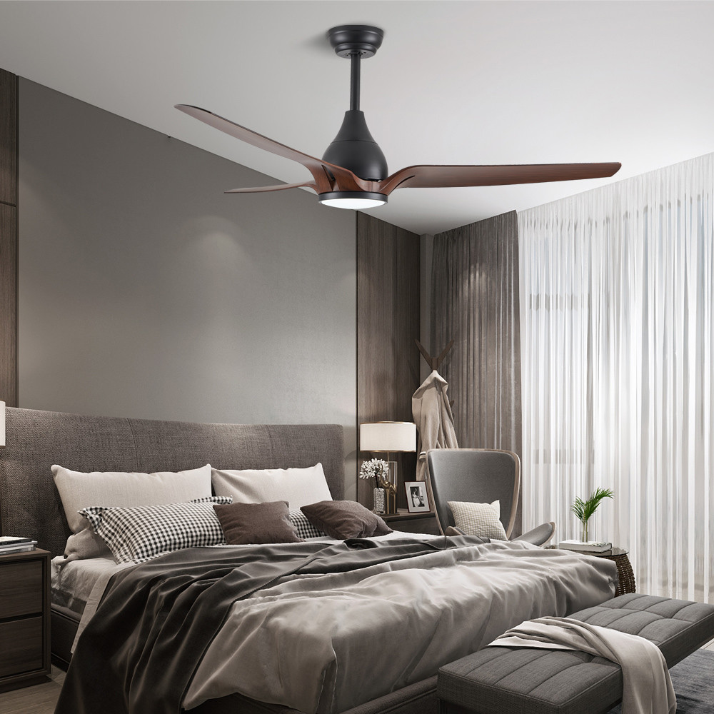 Dimmable Remote Control ABS Ceiling Fan Light Helicopter DC Motor Modern LED Ceiling Fan