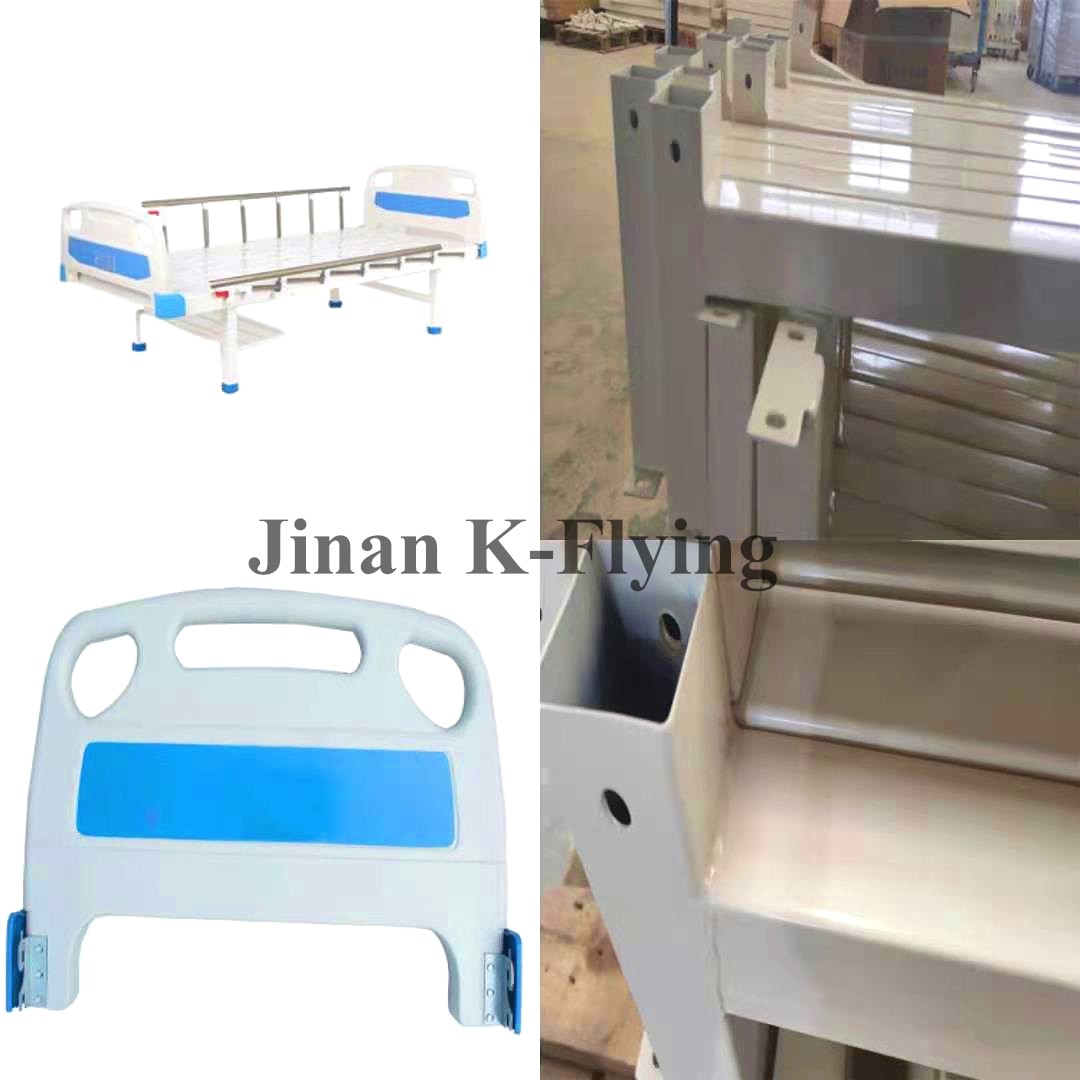Manual Two Cranks Function ABS Head Board Hospital Care Bed