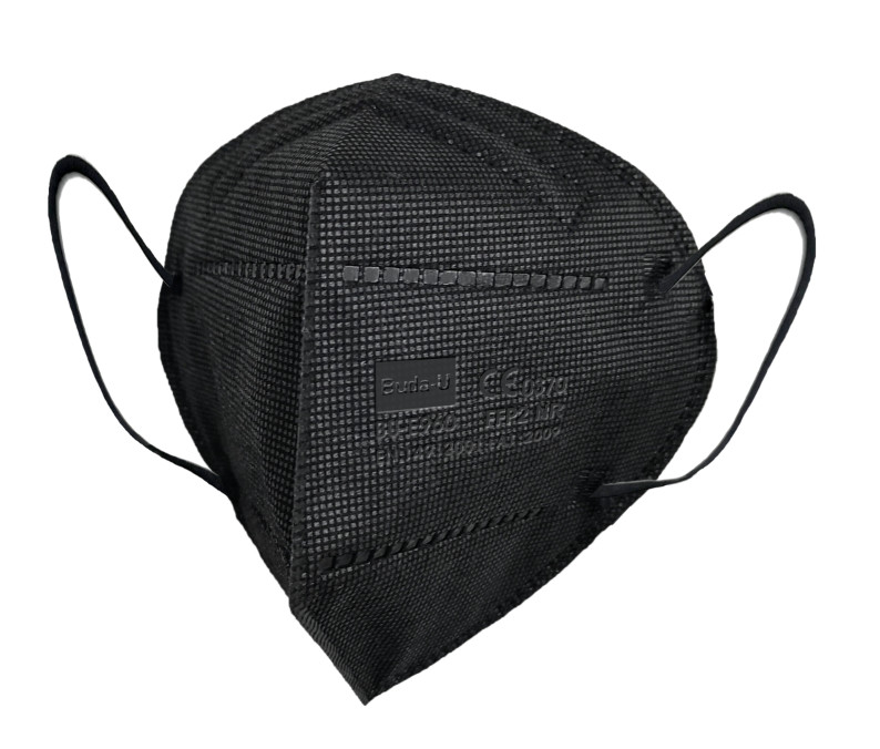 Buda-U FFP2 Face Mask Respirator, CE0370, PPE- Regulation (EU) 2016/425 , Black And White FFP2 Filtering Half Mask ,FDA