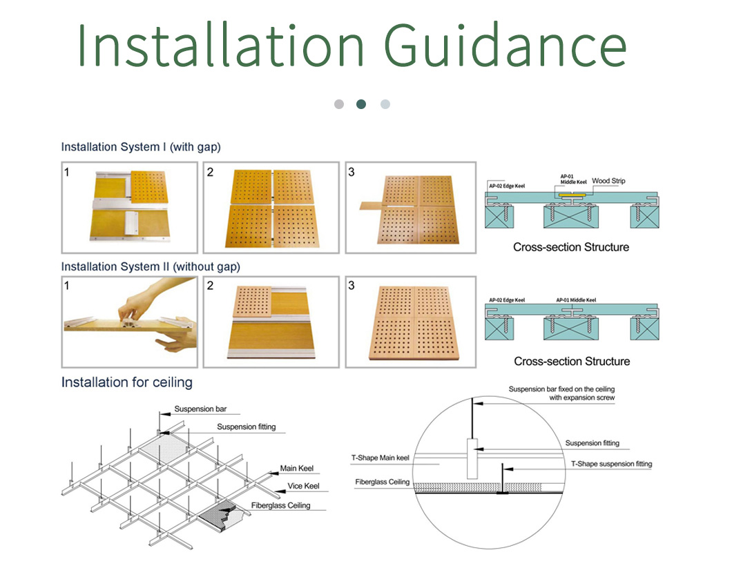 Wood Veneer Micro Perforated Acoustic Panels 12mm Thickness For Full Frequency Absorption