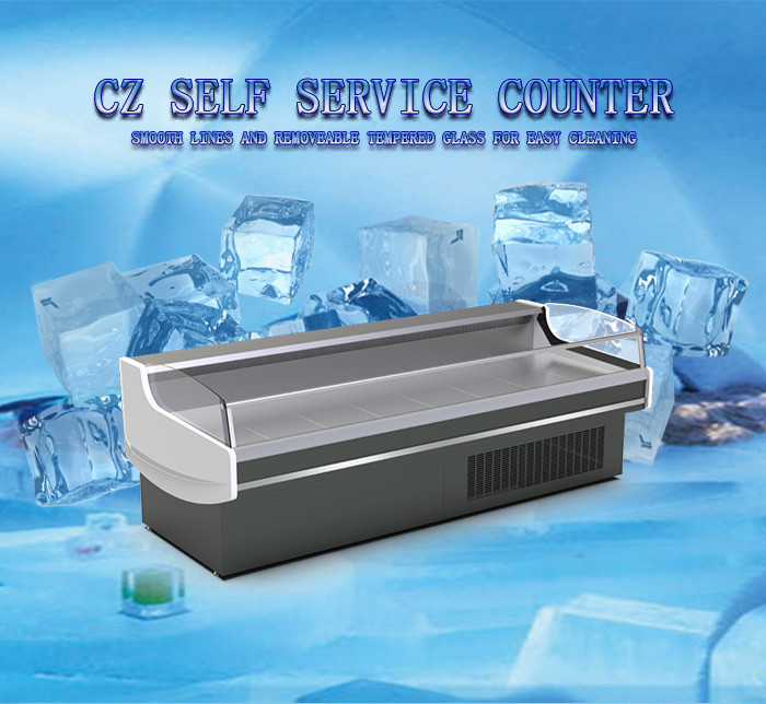 Frost Free Fresh Meat Case , 190L Meat Display Counter Cold Storage