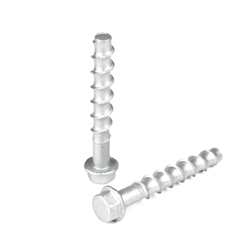 ZINC Large Diameter Flange Hex Head Stainless Steel Concrete Screw Bolt Anchor For Tunnel Decorative Plate