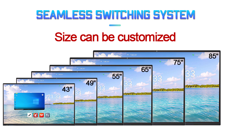 Custom Lcd 4k UHD I3 I5 I7 All in One Smart Digital Interactive White Board