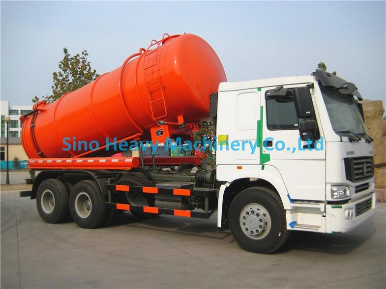 6 Wheeler 8000l Disposal Sewage Suction Vehicle Trucks Euro2 Sinotruk Howo