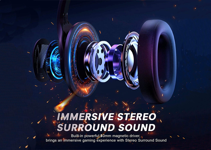 3.5mm plug Cordless Headset For Computer , V5.0 Bluetooth Gaming Headphones