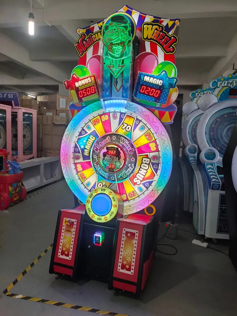 Magicians Wheel Lottery Redemption Game Machine Rotating Wheel Coin Operated Ticket Redemption