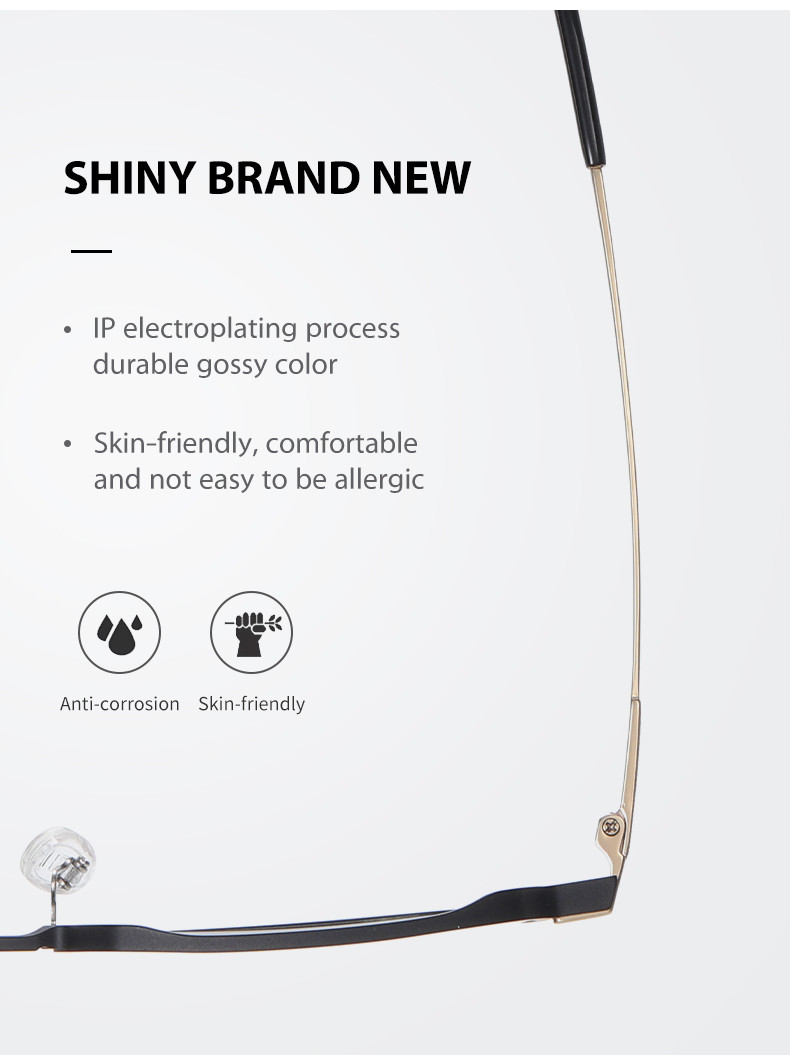 Al Mg Lightweight Glasses Frames Titanium With Non Prescription Lenses