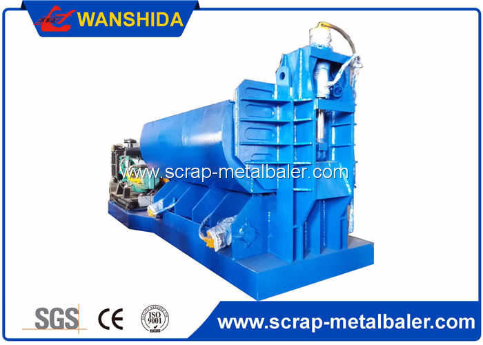High Capacity Stationary Light Metal Mobile Baler Car Chasis Baling Press Logger