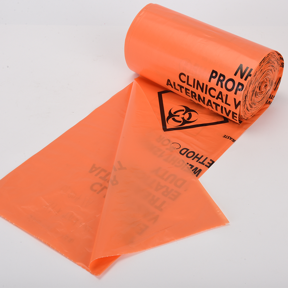 Customized PE Medical Biohazard Waste Bags Perfect Mechanical Resistance And Opacity For Hospital