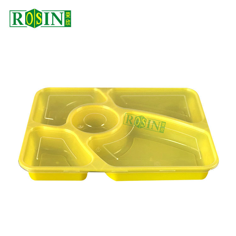Clear Takeaway 6 Compartment Food Container Microwave Safe With Lid