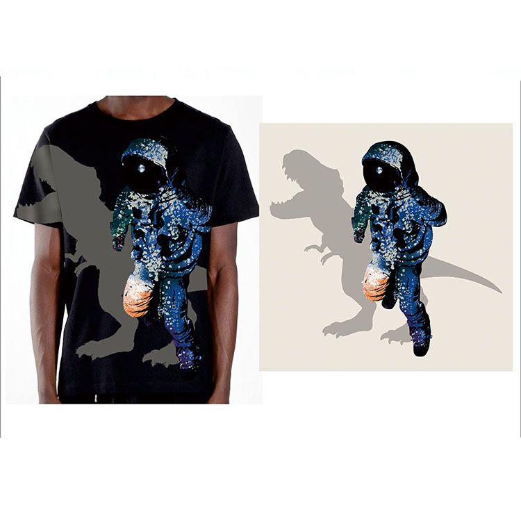 Astronaut Stylish Mens T Shirts Anti - Shrink Digital Printing Any Logo Available