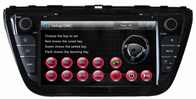 Ouchuangbo Car DVD GPS Stereo Player Suzuki SX4 S Cross 2014 USB iPod HD Video RDS OCB-8073A