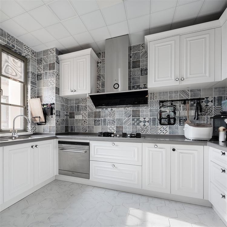 NSF Lacquer Finish Kitchen Countertop Cabinets Customized Size