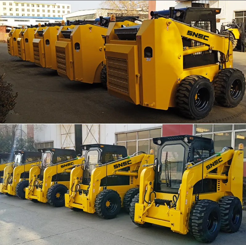 Hydraulic Pilot Joystick Control Compact Wheel Garden Mini Skid Steer Loader Earth Moving Digger Machinery